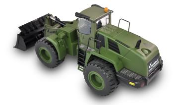 Preview: Amewi Radlader G485E ME Militär Teilmetall 10-Kanal 1:14 RTR RC Spielzeug RC Auto