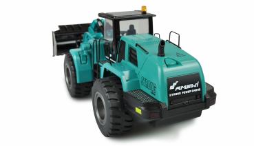 Preview: Amewi Radlader G485E SE Teilmetall 10-Kanal 1:14 RTR petrol RC Spielzeug RC Auto