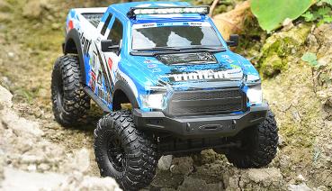 Preview: Amewi Dirt Climbing PickUp Race Crawler 4WD 1:10 RTR blau RC Spielzeug RC Auto