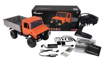 Preview: Amewi Mercedes-Benz Unimog Advanced 4WD 1:12 RTR orange RC Spielzeug RC Auto