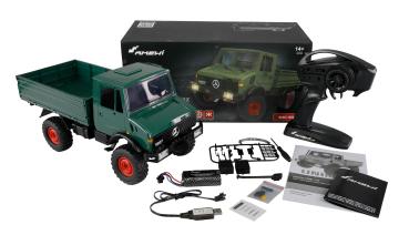 Preview: Amewi Mercedes-Benz Unimog Basic 4WD 1:12 RTR grün RC Spielzeug RC Auto