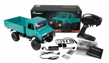 Preview: Amewi Mercedes-Benz Unimog Advanced 4WD 1:12 RTR petrol RC Spielzeug RC Auto
