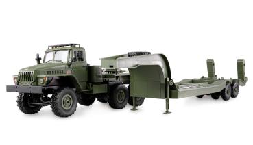 Preview: Amewi Ural B36 Militär LKW 6WD mit Tieflader 1:16 RTR RC Spielzeug RC Auto