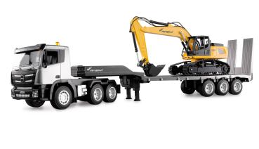 Amewi 2-in-1 Tieflader/Bagger-Set G836E/G041E 1:24 RTR RC Spielzeug RC Auto