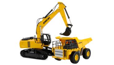 Amewi 2-in-1 Set Kipper & Kettenbagger 9-Kanal 1:24 RTR RC Spielzeug RC Auto