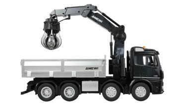 Preview: Amewi Mercedes-Benz Arocs Kranwagen mit Kipper 8x4/4 4WD 1:18 RTR RC Spielzeug RC Auto