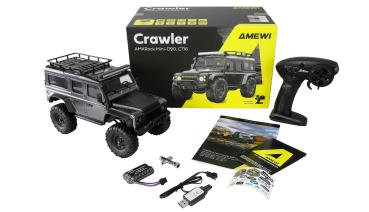 Preview: Amewi AMXRock Mini-D90 Scale Crawler 4WD 1:16 RTR grau RC Spielzeug RC Auto