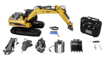 Preview: Amewi G705E Bagger Metall 1:14 RTR gelb RC Spielzeug RC Auto