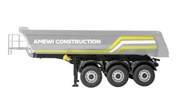 Preview: Amewi Dreiachs-Sattelauflieger mit Kippmulde aus Metall 1:14 silber RC Spielzeug RC Auto