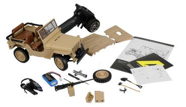 Preview: Amewi Jeep Willys MB Scale Crawler 4WD 1:14 RTR sand RC Spielzeug RC Auto