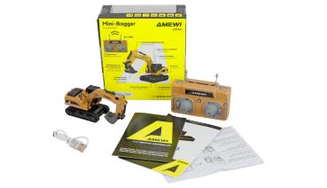 Preview: Amewi Mini-Bagger aus Metall proportional 8-Kanal 1:64 RTR RC Fahrzeuge