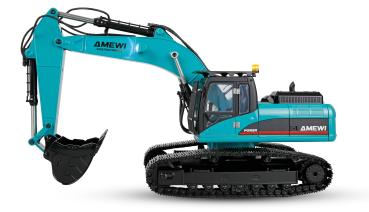 Preview: Amewi G705E Bagger Metall 1:14 RTR petrol RC Modell