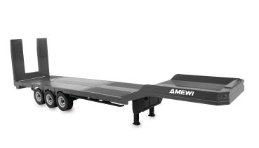 Amewi Tieflader-Sattelauflieger Dreiachser für Scania 1:18 silber Anhänger