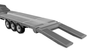 Amewi Tieflader-Sattelauflieger Dreiachser für Scania 1:18 silber Anhänger