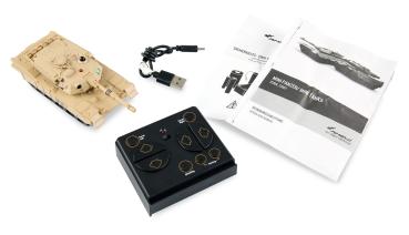 Preview: Amewi Abrams Mini-Panzer mit IR-Battle-Funktion 1:72 RTR RC Militärfahrzeug RC Panzer