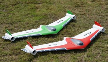 Preview: Amewi Eagle Twin V2 40mm EDF Nurflügler PNP rot RC Flugzeug RC Modell