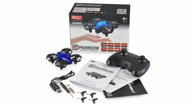 Preview: Amewi Sparrow Mini-Drohne mit Steuerungssensoren blau RC Drohne Multikopter