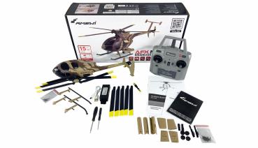Preview: Amewi AFX MD500E Militär brushless 4-Kanal 325mm Helikopter 6G RTF braun RC