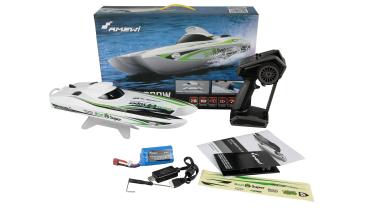 Preview: Amewi Green Arrow Katamaran brushless Jetantrieb 400mm RTR RC Boot RC Modell