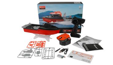 Preview: Amewi Rettungsboot brushless Jetantrieb 320mm RTR schwarz/rot RC Boot RC Modell