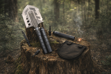 16-in-1 Militär Klappschaufel 68cm Survival Outdoor Multitool Spaten Camping