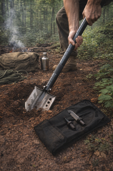 Preview: 16-in-1 Militär Klappschaufel 68cm Survival Outdoor Multitool Spaten Camping
