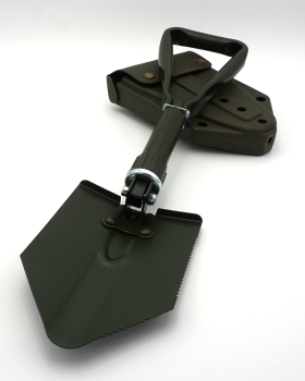 Klappspaten BW Spaten mit Kunststofftasche Bundeswehr Schaufel 3-teilig