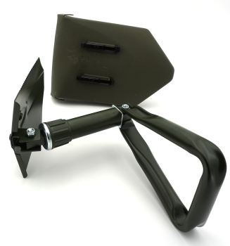 Preview: Klappspaten BW Spaten mit Kunststofftasche Bundeswehr Schaufel 3-teilig