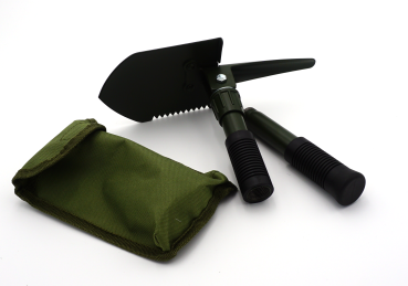 Klappspaten Mini Camping 3 in 1 Schaufel Hacke Säge Spaten + Tasche