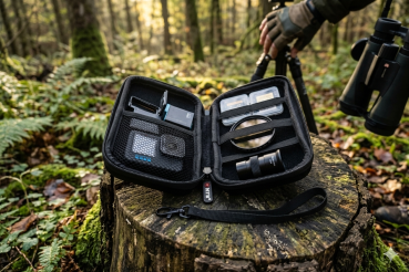 MFH Hartschale Hardcase Tasche Klett Netzfach Outdoor Box Etui Schutzhülle klein
