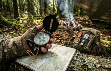 Preview: Kompass Orientierungshilfe Bundeswehr Outdoor Marschkompass leicht