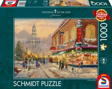 Preview: Schmidt Spiele Thomas Kinkade - Ein Weinachtswunsch - 1000 Teile Puzzle