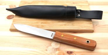 Bundeswehr Matrosenmesser Holz Griff Glattschliff Messer Lederscheide Outdoor