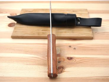Preview: Bundeswehr Matrosenmesser Holz Griff Glattschliff Messer Lederscheide Outdoor
