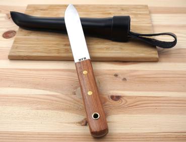 Bundeswehr Matrosenmesser Holz Griff Glattschliff Messer Lederscheide Outdoor