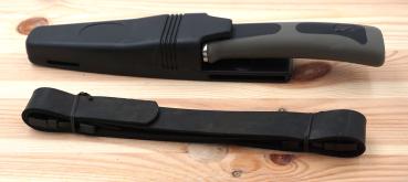 Preview: Outdoor Tauchermesser 3Cr13 Stahl Wellenschliff Gurtschneider Beinmesser Arm