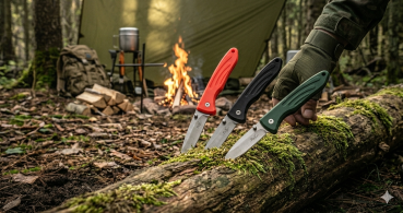 Preview: Taschenmesser leicht Klappmesser Einhandmesser Messer Outdoor rostfrei 3 Farben