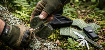 Preview: Messerschärfer 2in1 Messerschleifer Carbid Keramik Camping Jagdmesser Outdoor