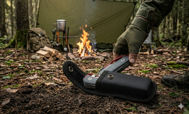 Preview: Messertasche Etui Deluxe für Messer Taschenmesser robust bis 13cm Heftlänge