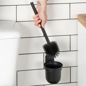 Silikon WC Bürste ohne Bohren Camping Wohnmobil Klobürste Wandmontage Vanlife