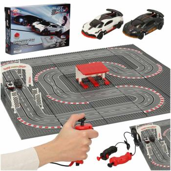 Autorennbahn Baustein Kompatibel 1:87 Slotcar Rennbahn Kinder Spielzeug Geschenk