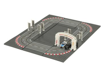 Preview: Elektrische Autorennbahn Bausteine Kompatibel Klemmbausteine 2 Autos Controller