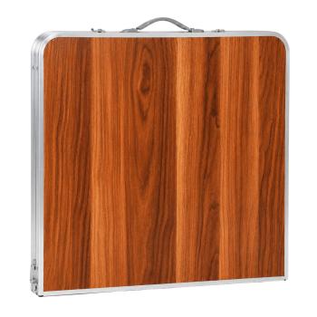 Campingtisch faltbar ALU 120 cm Set mit 4 Hocker Klapp- Gartentisch Koffertisch