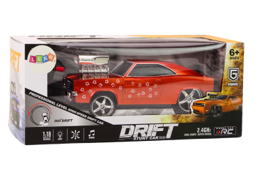 Lean Ferngesteuertes Auto 1:18 Drift 360 Lights Sounds Red RC-Fahrzeug