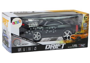 Preview: Lean Ferngesteuertes Auto 1:18 Drift 360 Lights Sounds Schwarz RC-Fahrzeug