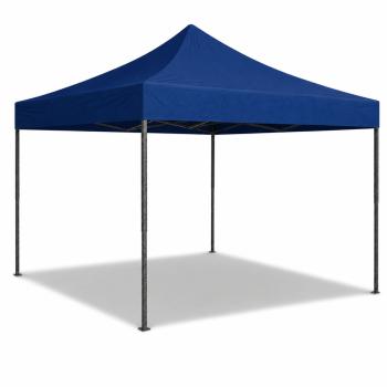 Profi Faltpavillon 3x3m STAHLGESTELL Wasserdicht 420D Expresszelt blau