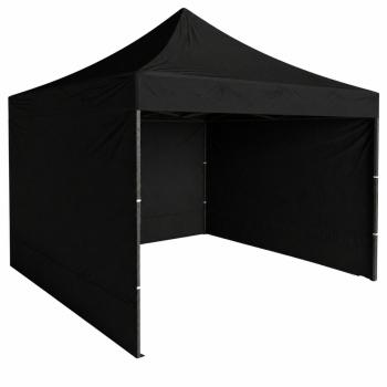 Profi Faltpavillon 3x3m STAHLGESTELL Wasserdicht 420D Expresszelt Schwarz