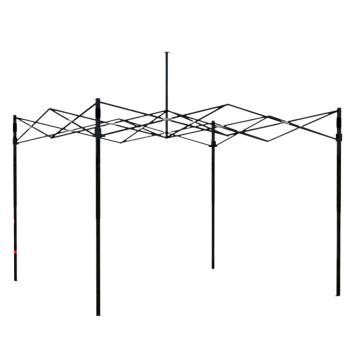 Profi Faltpavillon 3x3m STAHLGESTELL Wasserdicht 420D Expresszelt Schwarz