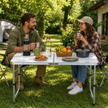 Campingtisch Aluminium Klapptisch höhenverstellbar Koffertisch Falttisch Outdoor