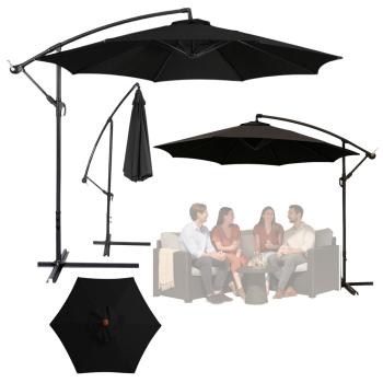Preview: Ampelschirm 350cm Sonnenschirm Schirm mit Schutzhülle Kurbelschirm Gartenschirm 